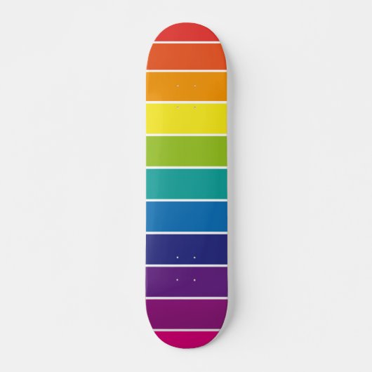 Regenboogstrips Persoonlijk Skateboard (Voorkant)