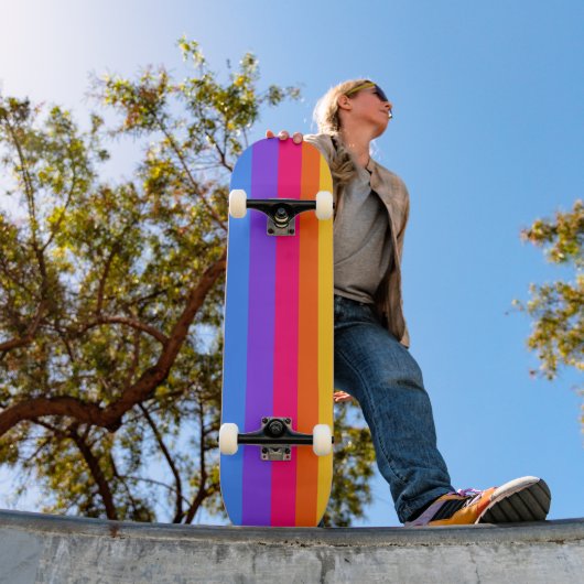 Regenboogstrips Persoonlijk Skateboard (Buiten 1)