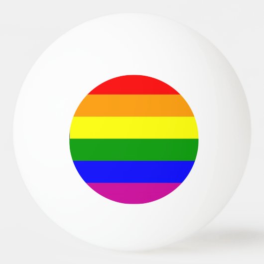 Regenboogstrips Pingpongbal (Voorkant)