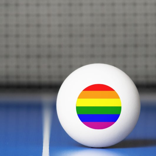 Regenboogstrips Pingpongbal (Net)