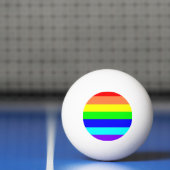 Regenboogstrips Pingpongbal (Net)