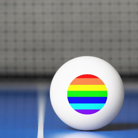 Regenboogstrips Pingpongbal (Net)