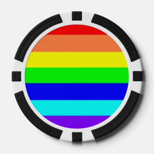 Regenboogstrips Pokerchips (Voorkant)