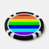 Regenboogstrips Pokerchips (Enkel)