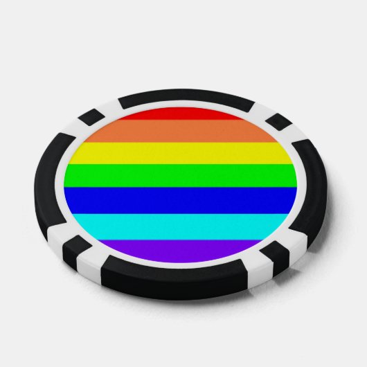 Regenboogstrips Pokerchips (Enkel)
