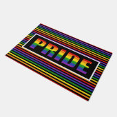 Regenboogstrips Pride LGBT-klepmat Deurmat (Schuin)
