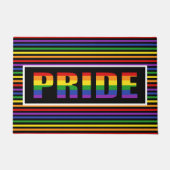 Regenboogstrips Pride LGBT-klepmat Deurmat (Voorkant)