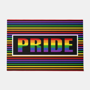 Regenboogstrips Pride LGBT-klepmat Deurmat