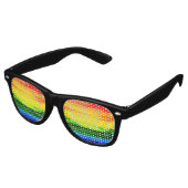Regenboogstrips Retro Zonnebril (Gekanteld)