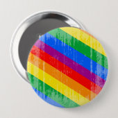 regenboogstrips ronde button 4,0 cm (Voorkant /achterkant)
