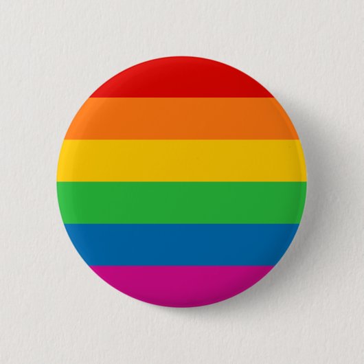 Regenboogstrips Ronde Button 5,7 Cm (Voorkant)