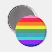 Regenboogstrips Ronde Button Magneet (Voorkant / Achterkant)