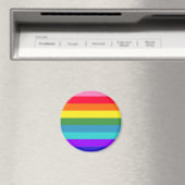 Regenboogstrips Ronde Button Magneet (Insitu (Vaatwasser))