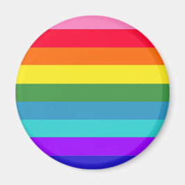 Regenboogstrips Ronde Button Magneet
