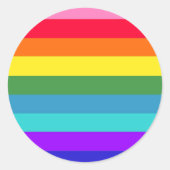Regenboogstrips Ronde Sticker (Voorkant)