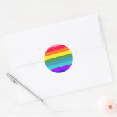 Regenboogstrips Ronde Sticker (Envelop)