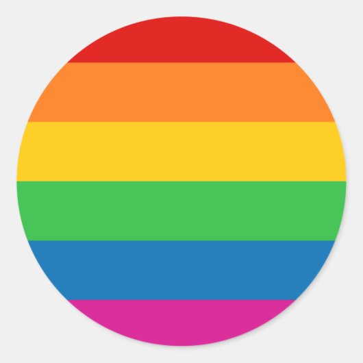 Regenboogstrips Ronde Sticker (Voorkant)