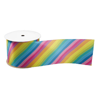Regenboogstrips Satijnen Lint