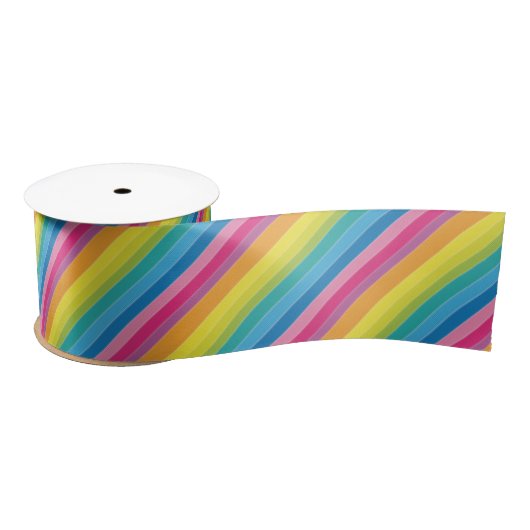 Regenboogstrips Satijnen Lint (Spoel)
