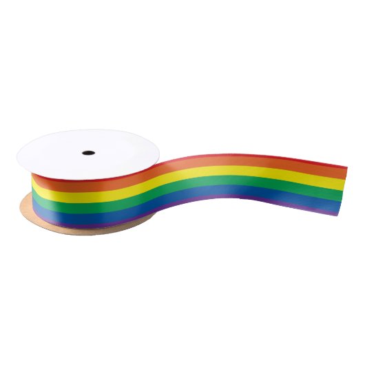 Regenboogstrips Satijnen Lint (Spoel)
