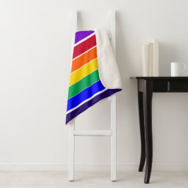 Regenboogstrips Sherpa Deken