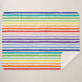 regenboogstrips sherpa deken (Voorkant (horizontaal))