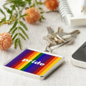 Regenboogstrips Sleutelhanger (Zijkant)