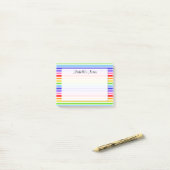 Regenboogstrips, speciaal aangepast 4 x 3 post-it® notes (Op bureau)