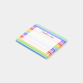 Regenboogstrips, speciaal aangepast 4 x 3 post-it® notes (Schuin)