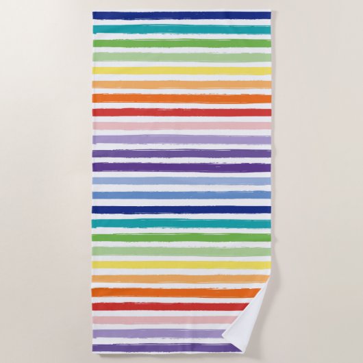 regenboogstrips strandlaken (Voorkant)