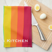 Regenboogstrips Stripe Towels Fun Kitchen Towel Theedoek (Quarter Fold)