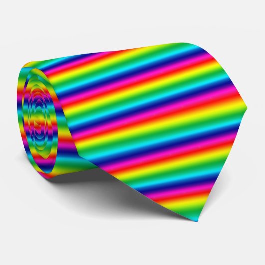 Regenboogstrips Stropdas (Opgerold)