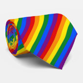 Regenboogstrips Stropdas en regenboogvlag/LGBT (Opgerold)