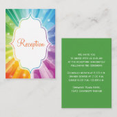 Regenboogstrips Sunburst Reception Enclosure Kaart (Voorkant / Achterkant)