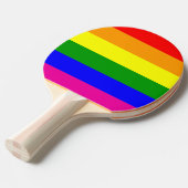 Regenboogstrips Tafeltennisbatje (Voorkant Gekanteld)