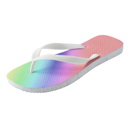 Regenboogstrips Teenslippers (Schuin)