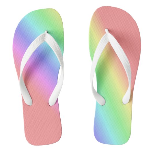 Regenboogstrips Teenslippers (Voetbed)