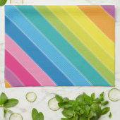 Regenboogstrips Theedoek (Gevouwen)