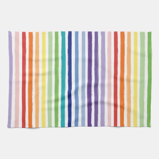  regenboogstrips theedoek (Horizontaal)