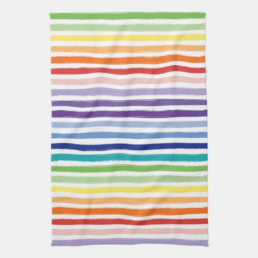 regenboogstrips theedoek (Verticaal)