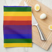 Regenboogstrips Theedoek (Quarter Fold)