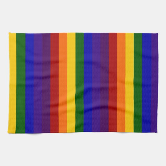 Regenboogstrips Theedoek (Horizontaal)