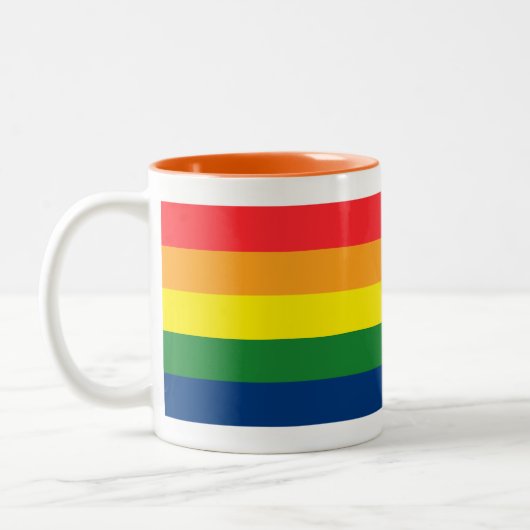 Regenboogstrips Tweekleurige Koffiemok (Links)