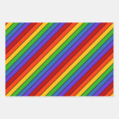 Regenboogstrips Verticaal horizontaal diagonaal Inpakpapier Vel (Voorkant 3)