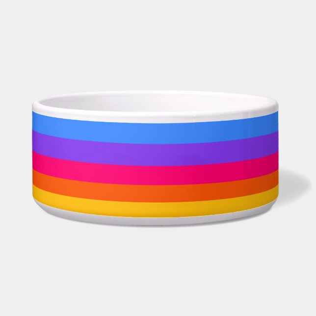 Regenboogstrips Voerbakje (Voorkant)
