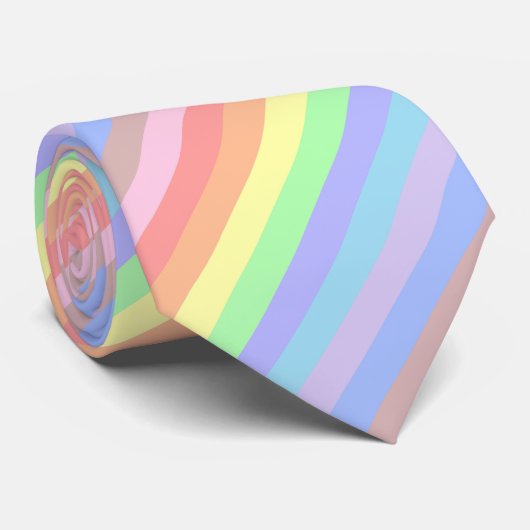 Regenboogstrips voor het Stropdas van pasteelkleur (Opgerold)