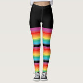 Regenboogstrips voor kleuren met een korte dikte - leggings (Voorkant)
