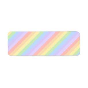 Regenboogstrips voor pastaal. etiket