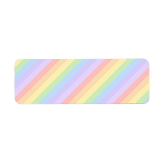 Regenboogstrips voor pastaal. etiket (Voorkant)
