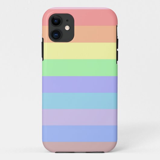 Regenboogstrips voor pasteelkleuren Case-Mate iPhone case (Achterkant)